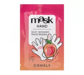 Парафин-маска для рук с экстрактом персика Consly Silky Wonder Peach and Paraffin Moisturizing Hand Mask