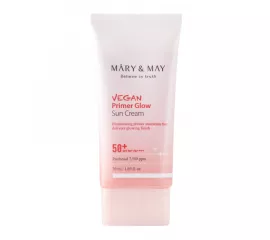Солнцезащитный крем-праймер с "tone up" эффектом&nbsp; Mary&May Vegan Primer Glow Sun Cream SPF50+ PA++++
