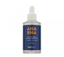 Отшелушивающая сыворотка с AHA/BHA кислотами для проблемной кожи NEXTBEAU Wish Planner AHA/BHA Ampoule