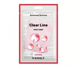 Антивозрастная тканевая маска с пептидами Consly Clear Line Advanced Skincare Peptides Mask Sheet