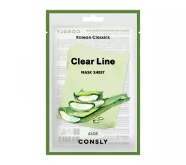 Увлажняющая тканевая маска с экстрактом алоэ Consly Clear Line Korean Classics Aloe Mask Sheet