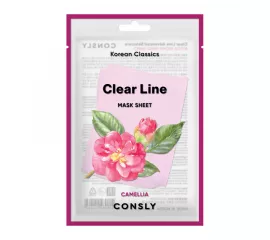 Регенерирующая тканевая маска с маслом японской камелии Consly Clear Line Korean Classics Camellia Mask Sheet