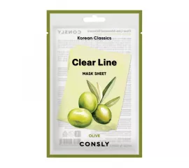 Питательная тканевая маска с экстрактом оливы Consly Clear Line Korean Classics Olive Mask Sheet