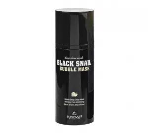 Очищающая кислородная маска с черной улиткой The Skin House Black Snail Bubble Mask