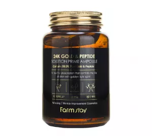 Омолаживающая ампульная сыворотка с пептидами и золотом  FarmStay 24K Gold & Peptide Solution Prime Ampoule