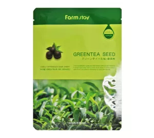 Тканевая маска для лица с зелёным чаем FarmStay Visible Difference Mask Sheet Green Tea