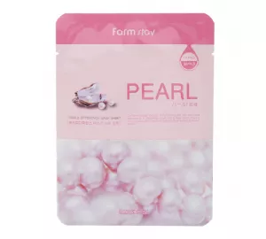 Тканевая маска для лица с жемчужной пудрой FarmStay Visible Difference Mask Sheet Pearl
