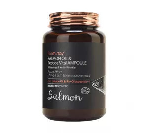 Омолаживающая ампульная сыворотка с маслом лосося и пептидами  FarmStay Salmon Oil & Peptide Vital Ampoule