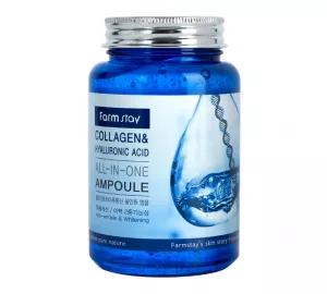 Корейская ампульная сыворотка с коллагеном FarmStay Collagen Hyaluronic Acid All-In-One Ampoule