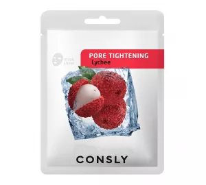 Тканевая маска для сужения пор с экстрактом личи  Consly Lychee Pore-Tightening Mask Pack