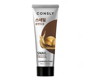 Пенка с муцином улитки для проблемной кожи  Consly Snail Mucus Regenerating Creamy Cleansing Foam