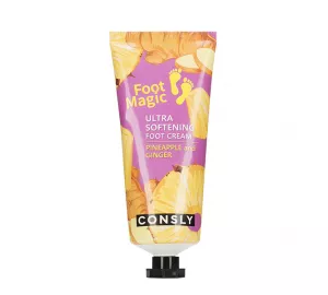Смягчающий крем для ног с экстрактом ананаса и имбиря Consly Ultra Softening Foot Cream