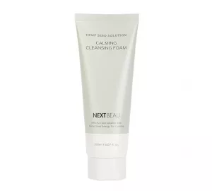 Пенка с маслом конопли для чувствительной кожи  NEXTBEAU Hemp Seed Solution Calming Cleansing Foam
