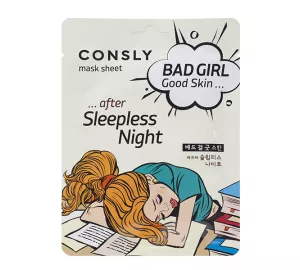 Тканевая маска для восстановления кожи после бессонной ночи  Consly BAD GIRL Good Skin after Sleepless Night Mask Sheet