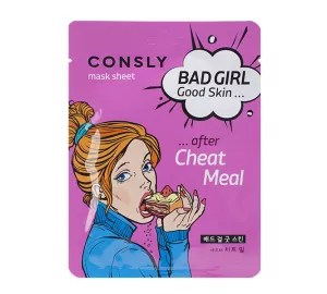 Тканевая маска для восстановления кожи после читмила  Consly BAD GIRL Good Skin after Cheat Meal Mask Sheet