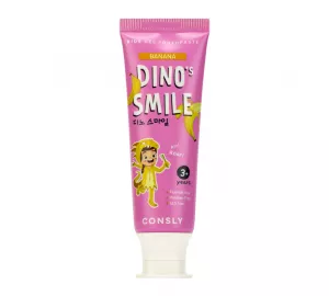 Детская зубная паста со вкусом банана Consly DINO's SMILE Kids Gel Toothpaste with Xylitol and Banana