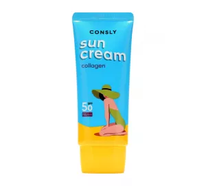 Солнцезащитный крем с морским коллагеном SPF 50+/PA+++ для нормальной и сухой кожи Consly Daily Protection Collagen Sun Cream SPF 50/PA+++