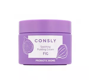 Успокаивающий крем с экстрактом инжира для нормальной, сухой, чувствительной кожи Consly Probiotic Biome Soothing Fig Pudding Cream