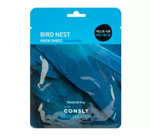 Тканевая маска для лица с экстрактом ласточкиного гнезда Consly Daily Solution Bird Nest Mask Sheet