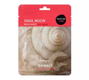 Тканевая маска для лица с муцином улитки Consly Daily Solution Snail Mucin Mask Sheet