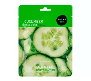 Тканевая маска для лица с экстрактом огурца Consly Daily Solution Cucumber Mask Sheet