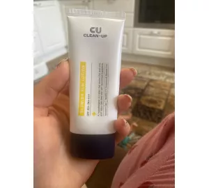 Фото отзыв о CUSKIN CLEAN-UP Blemish Sun Lotion SPF 50+ PA++++