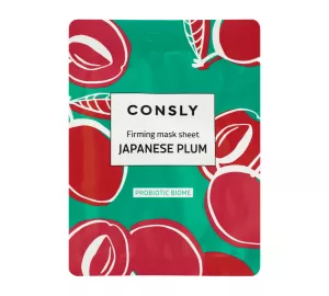 Тканевая маска с экстрактом японской сливы для кожи с возрастными изменениями Consly Probiotic Biome Firming Japanese Plum Mask Sheet