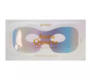Гидрогелевая маска для области вокруг глаз с жемчужной пудрой PETITFEE Aura Quartz Hydrogel Eye Zone Mask Iridescent Lavender