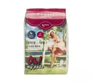 Ночные гигиенические прокладки Consly Oh! My Pads – At Night, 8 шт.