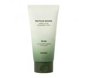 Пенка для умывания с пробиотиками и зелёным чаем матча Heimish Matcha Biome Amino Acne Cleansing Foam