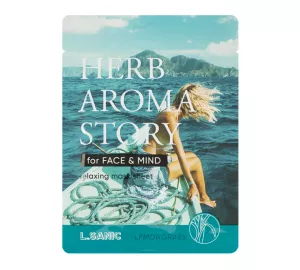 Тканевая маска с экстрактом лемонграсса и эффектом ароматерапии L.Sanic Herb Aroma Story Lemongrass Relaxing Mask Sheet