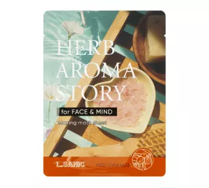 Тканевая маска с экстрактом красного апельсина и эффектом ароматерапии L.Sanic Herb Aroma Story Red Orange Relaxing Mask Sheet