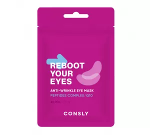 Тканевые патчи от морщин с коэнзимом Q10 и пептидами, 30шт Consly Eyes Reboot Peptides & Q10 Anti-Wrinkle Eye Mask, 30pcs
