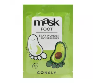 Парафин-маска для ног с экстрактом авокадо в виде носочков Consly Silky Wonder Avocado and Paraffin Moisturizing Foot Mask