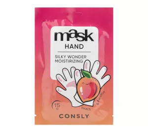 Парафин-маска для рук с экстрактом персика Consly Silky Wonder Peach and Paraffin Moisturizing Hand Mask