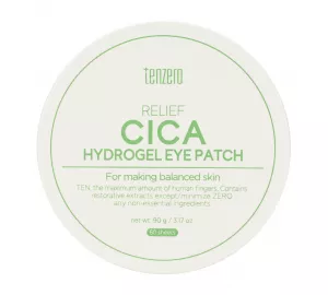 Патчи для глаз с центеллой азиатской TENZERO Relief Cica Hydrogel Eye Patch, 60pcs