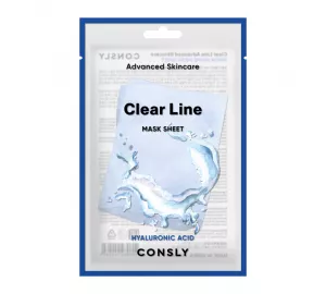 Глубоко увлажняющая тканевая маска с гиалуроновой кислотой Consly Clear Line Advanced Skincare Hyaluronic Acid Mask Sheet