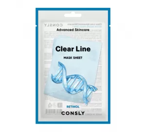Омолаживающая тканевая маска с ретинолом Consly Clear Line Advanced Skincare Retinol Mask Sheet