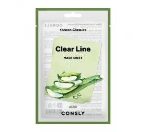 Увлажняющая тканевая маска с экстрактом алоэ Consly Clear Line Korean Classics Aloe Mask Sheet