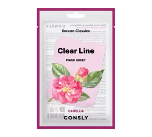 Регенерирующая тканевая маска с маслом японской камелии Consly Clear Line Korean Classics Camellia Mask Sheet