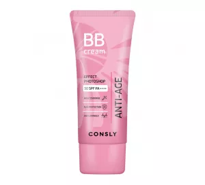Антивозрастной BB-крем с эффектом фотошопа SPF50/PA++++ Consly PHOTOSHOP Snail + Peptides Anti-Aging BB cream