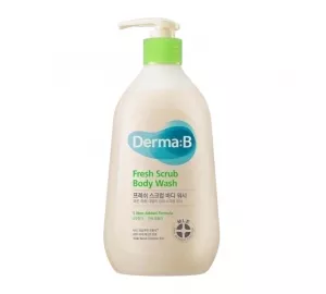 Мягкий отшелушивающий гель-скраб для душа Derma:B Fresh Scrub Body Wash