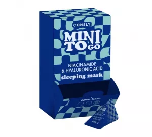Ночная маска с ниацинамидом и комплексом гиалуроновых кислот, 5г*25шт Consly Mini To Go Niacinamide & Hyaluronic Acid Sleeping Mask, 5g*25